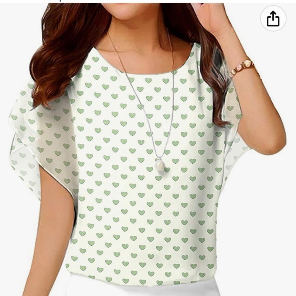 NWT! Short sleeve chiffon top.  4X